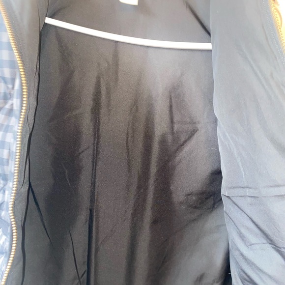 WOMEN’S J.CREW FULL ZIP CHECKERED PLAID DOWN PUFFER BLACK JACKET/VEST SIZE XXS - Picture 5 of 6